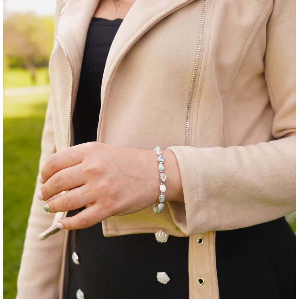 pietra naturale larimar bracciale