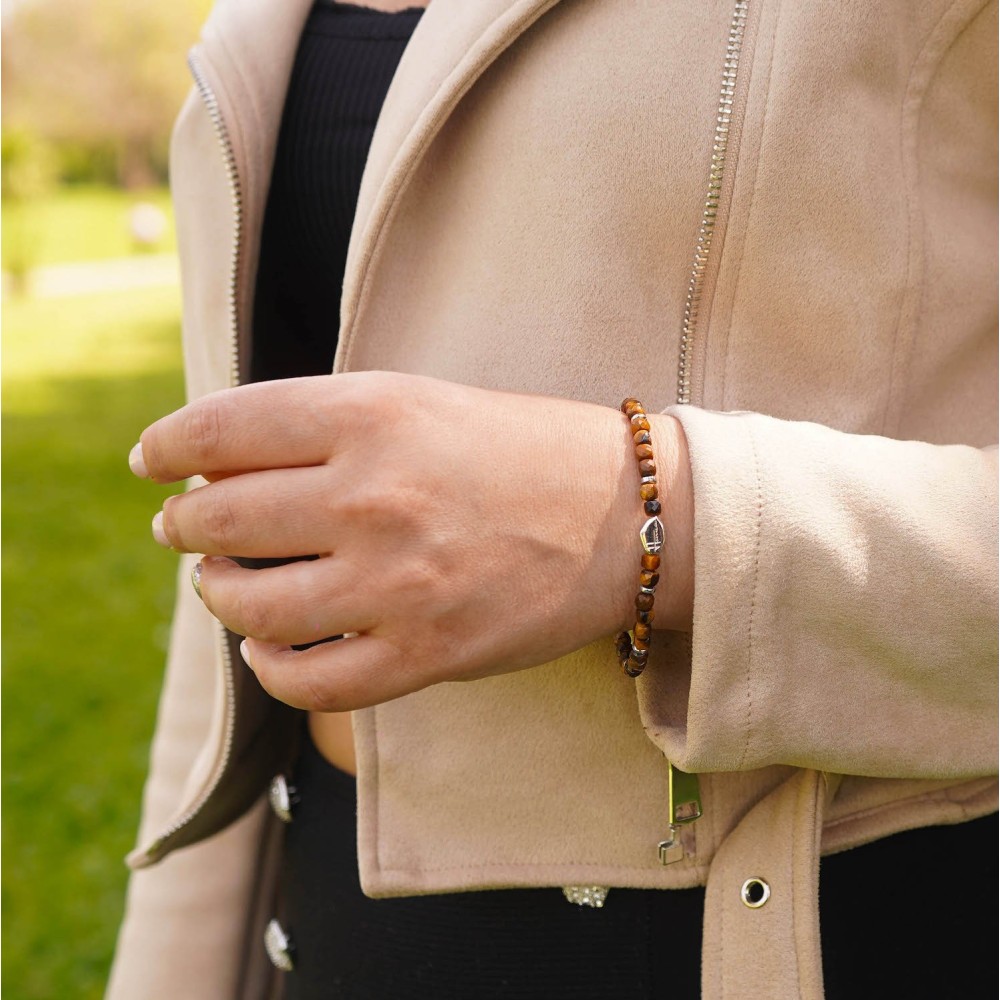 bracciale occhio di tigre cubi