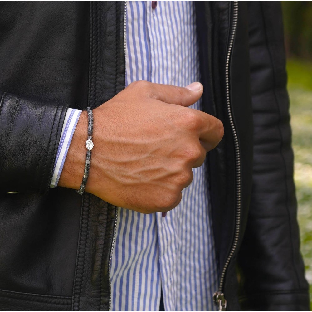 Men's Women's Heishi Bracelet with...