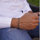 Men's Women's Heishi Bracelet with Labradorite Stones and 925% Silver