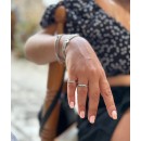 Pair of Adjustable 925% Silver Maori Style Rings for Men and Women