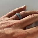 Milanese Mesh Silver Ring Unisex Men Women