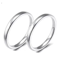 Engagement Couple Rings Steel 2 MM Promise Rings with Engravings