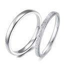 Pair of Engagement Rings 2 MM Men Women Steel With Engravings