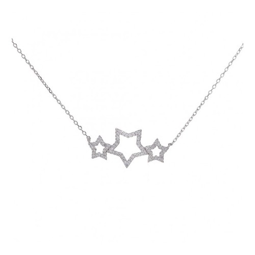 Collana Argento Stelle Zirconi