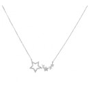 Catenina Argento Stelle Zirconi