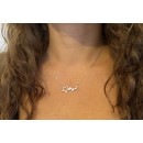925 Silver Chain with Stars and Zircons