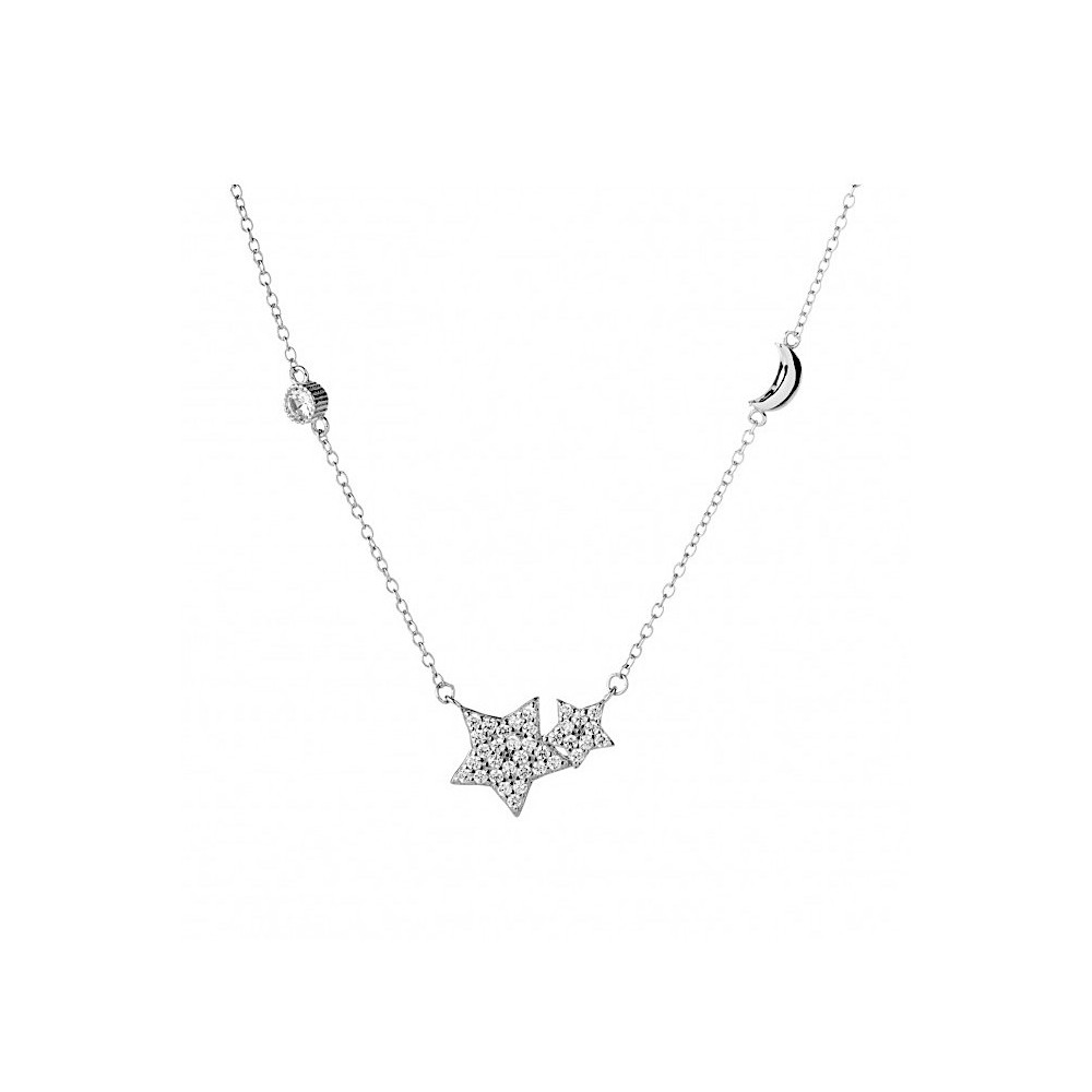 925 Silver Chain Necklace with Stars...