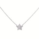 Catenina Argento 925 Stella Zircone Cristalli