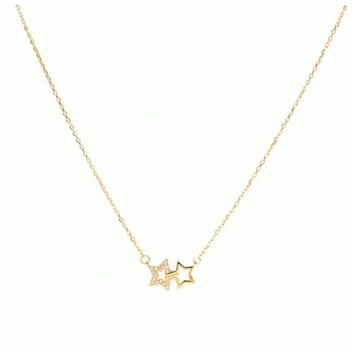 925 Silver Chain with Gold...