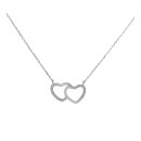 Collana Cuore Cuoricini Zirconi Argento 925