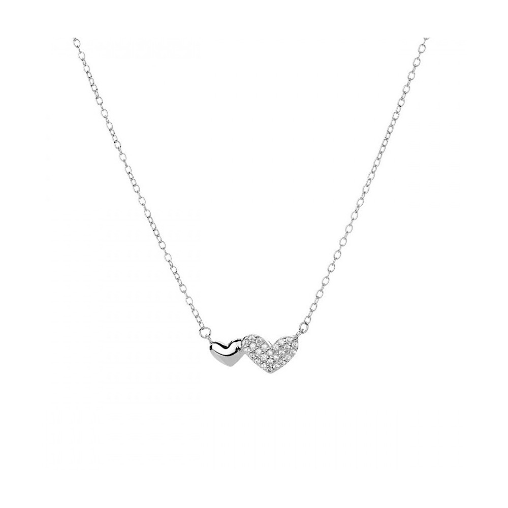 Women's Necklace Hearts in 925 Silver...