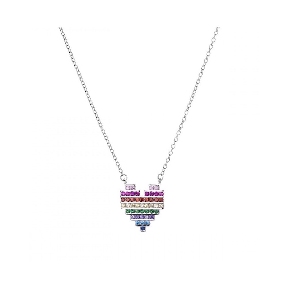 Peace Colors Heart Pendant Necklace...
