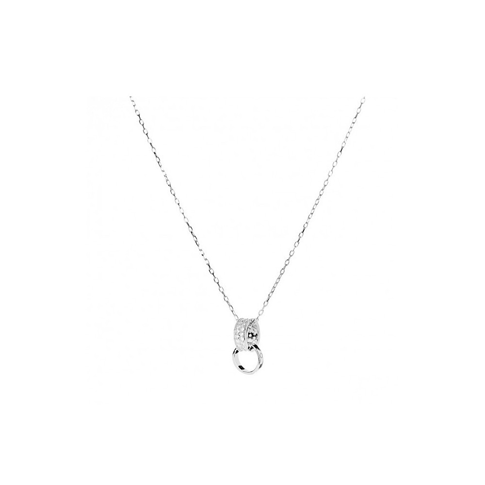 Collana donna argento 925 placcata oro bianco