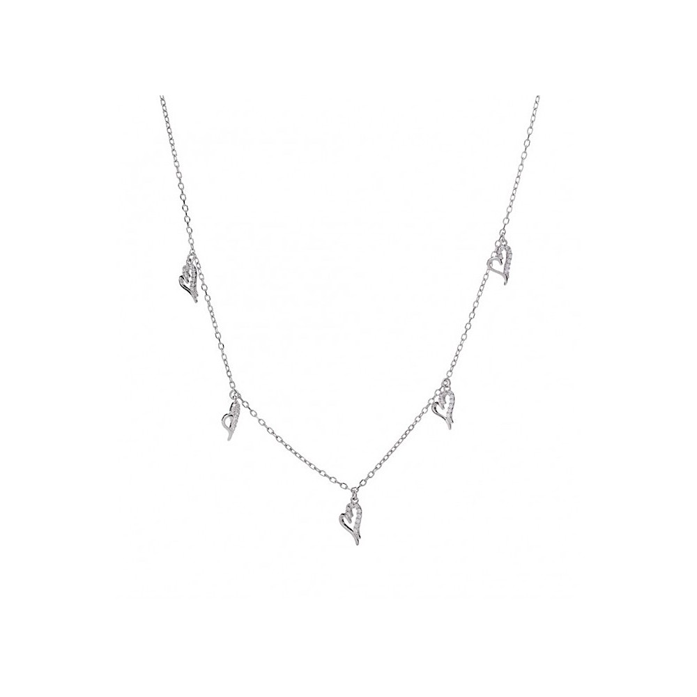 Girocollo argento 925 cuori