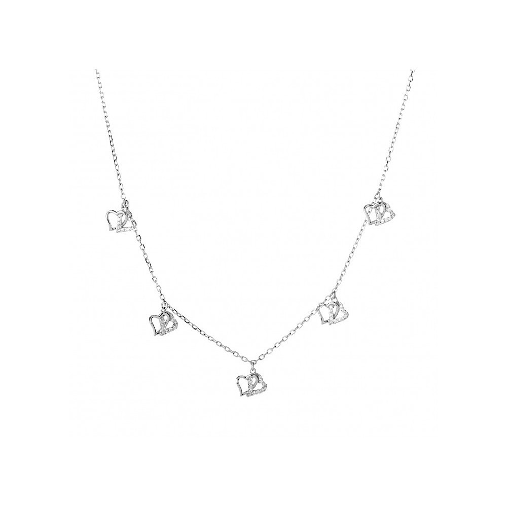 Girocollo argento 925 cuori