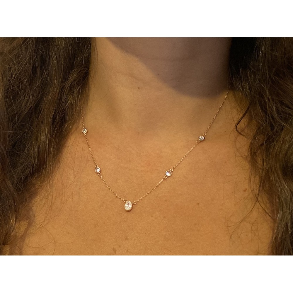 Women's Necklace Choker in 925 Silver...