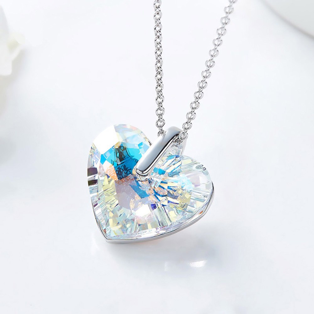 Women's Necklace Heart Aurora...