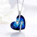 Collana Donna Cristallo Cuore Blu Swarovski Elements e Stelle