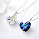 Collana Donna Cristallo Cuore Blu Swarovski Elements e Stelle