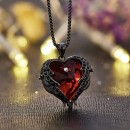 Collana Donna con Cuore Rossa Swarovski Elements