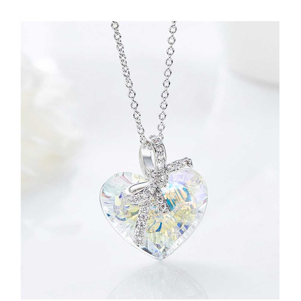 Collana Stelle cuore con cristalli swarovski elements Aurora Boreale