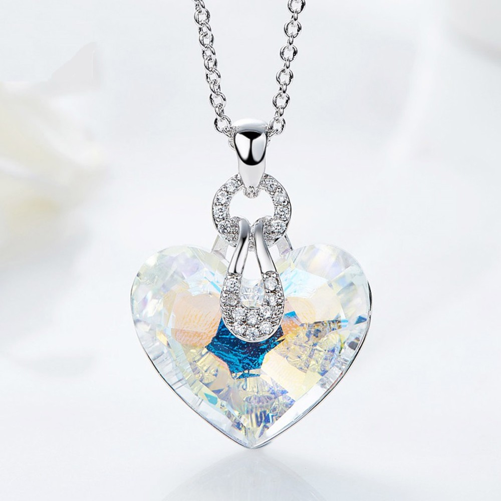 Women's Necklace Pendant Crystal...