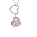 Collana oro rosa lunga cristalli swarovski