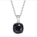 Women's Necklace with Black Light Point in Swarovski Elements Crystal