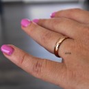 Pair of Classic Simple 4mm Rose Gold Stainless Steel Wedding Rings