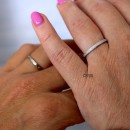 Pair of Engagement Rings 2 MM Men Women Steel With Engravings