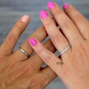 Coppia Fedine Fidanzamento 2 MM Uomo Donna Acciaio Con Incisioni