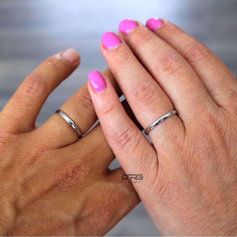 Engagement Couple Rings Steel 2 MM...