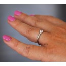Couple of Adjustable Silver Rings for Men and Women with Zirconia