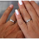 Fedi Nuziali Argento martellate 4 mm