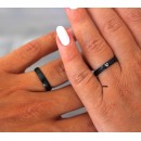 Coppia fedine cuore zircone brillante 4 mm Martellate