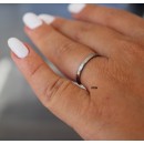 anello donna fidanzamento uomo acciaio martellato sottile