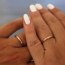 copy of Pair of Engagement Rings 2 MM Men Women Steel With Engravings