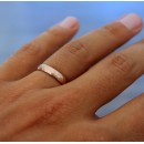 fede fedina uomo donna oro rosa 4 mm martellata incisioni