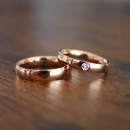 copy of Pair of Wedding Bands Stainless Steel Classic Simple 4mm Rose Gold
