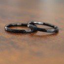 Fedi Fedine Fidanzamento Nuziali Nero martellate Sottili