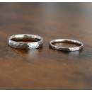 copy of Wedding Rings 4mm Steel Classic Hammered Black Band with Engraving Engagement Couple