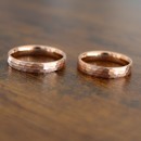 copy of Pair of Wedding Bands Stainless Steel Hammered Silver 4mm with Personalized Engravings