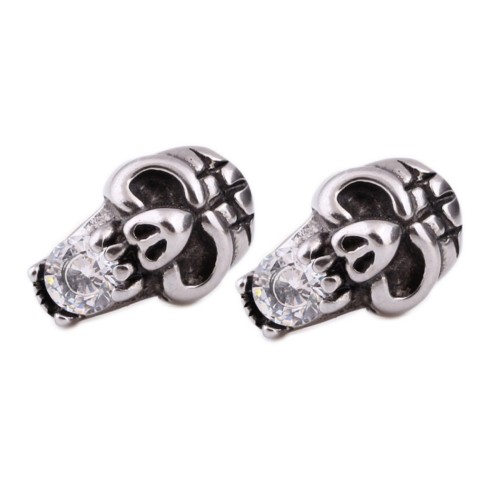 Unisex skull-shaped steel...
