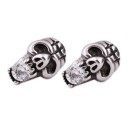 Orecchini in acciaio unisex forma teschio