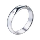 925% silver simple ring with zirconium for men and women