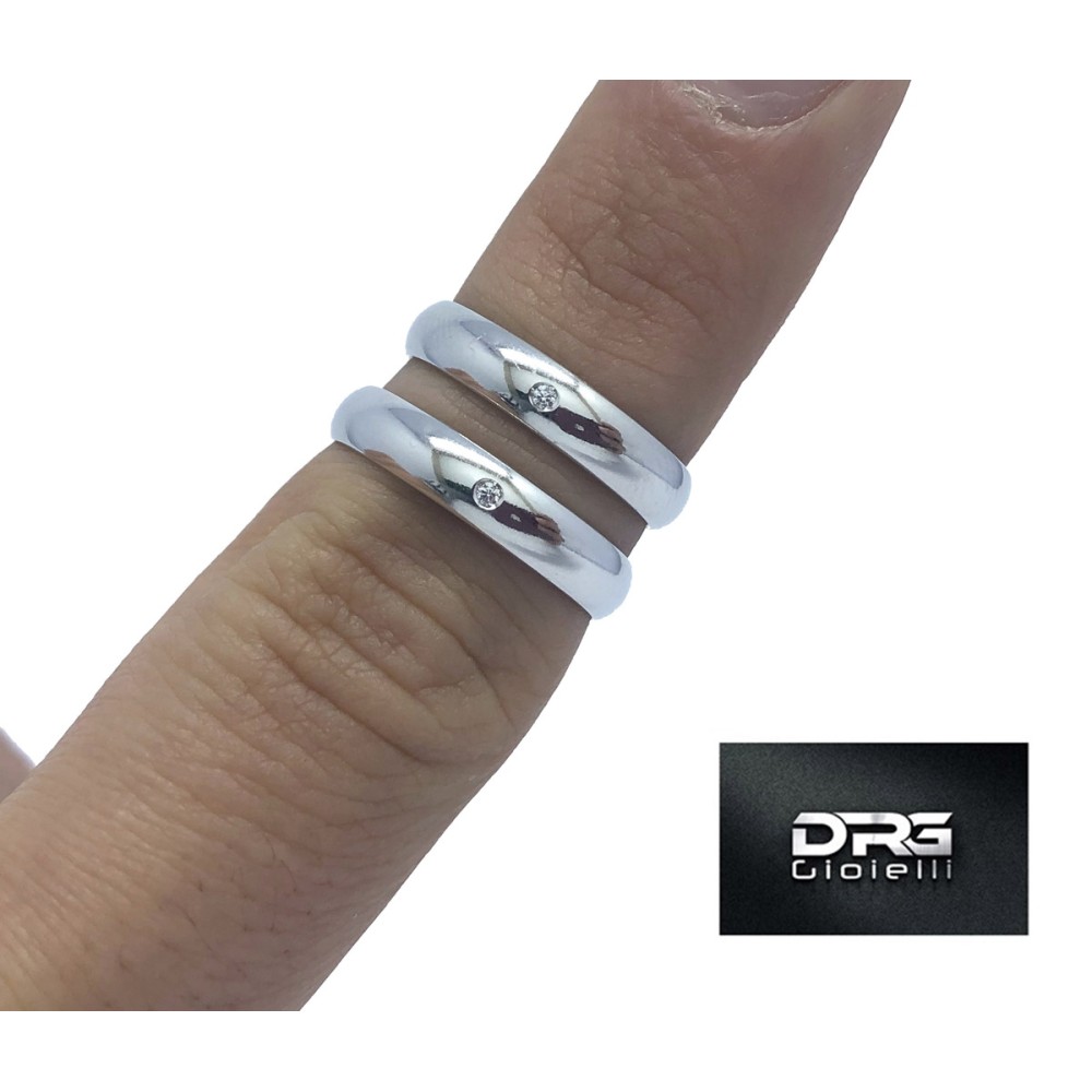 anello solitario argento 925