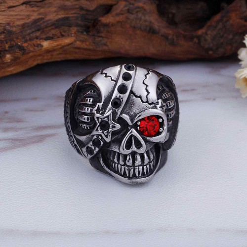 Steel skull ring for men... 2