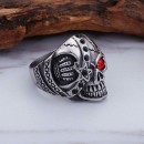 Anello Acciaio Uomo Donna Teschio benda