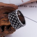 Men's Steel Ring Embossed Dotted Band